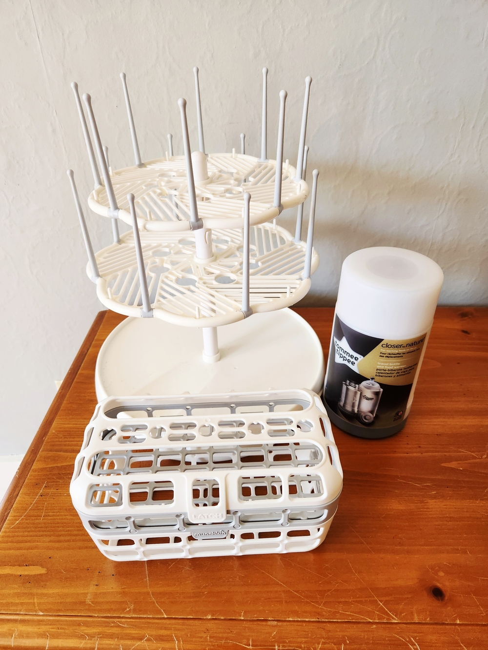 Munchkin Drying Rack, Dishwasher Basket, and Travel Bottle Thermos